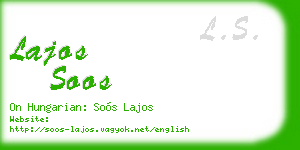 lajos soos business card