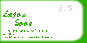 lajos soos business card